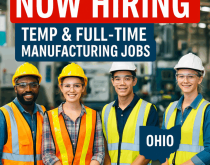 Ohio’s Best Temp & Full-Time Manufacturing Jobs